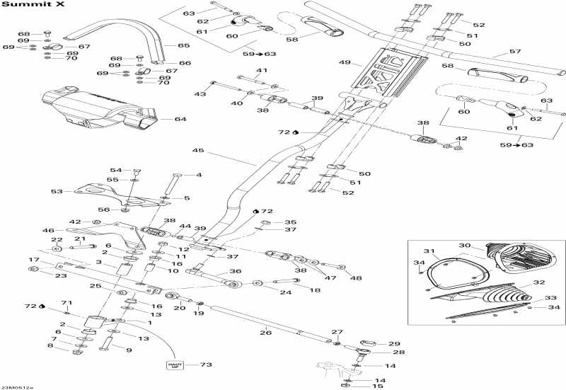  SKIDOO  Summit 800 HO, 2005 - Steering System X