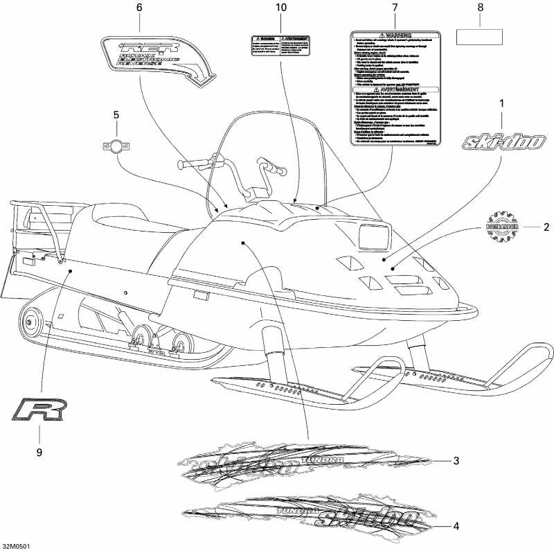  Skidoo  Tundra R, 2005 - Decals