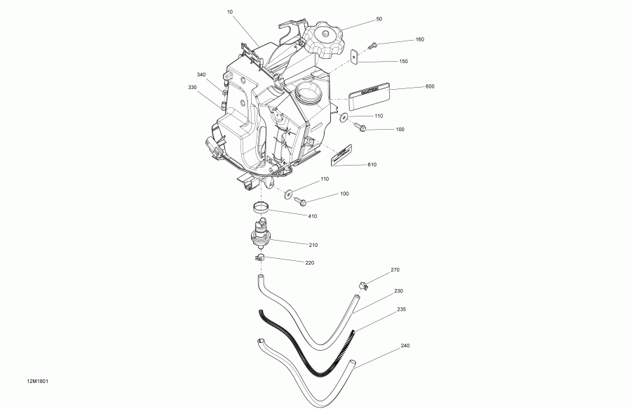 Ski Doo EXPEDITION SPORT 550F, 2018  - Oil System 550f