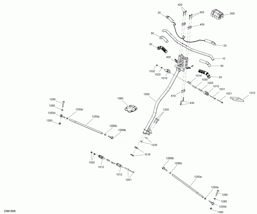   MXZ 600 CARB, 2018  - Steering Mxz 600 Carb