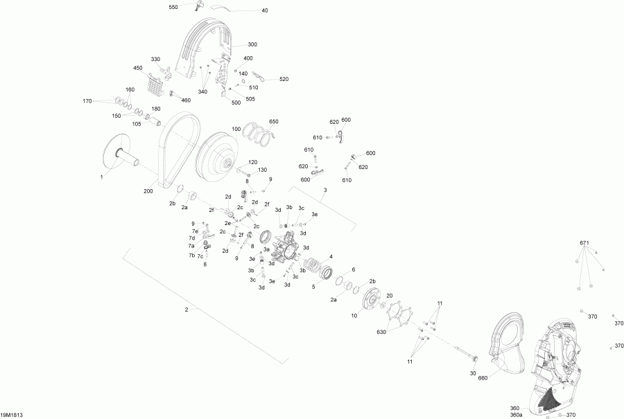 SkiDoo  MXZ 600RS - Racing, 2018 - Pulley Mxz Rs