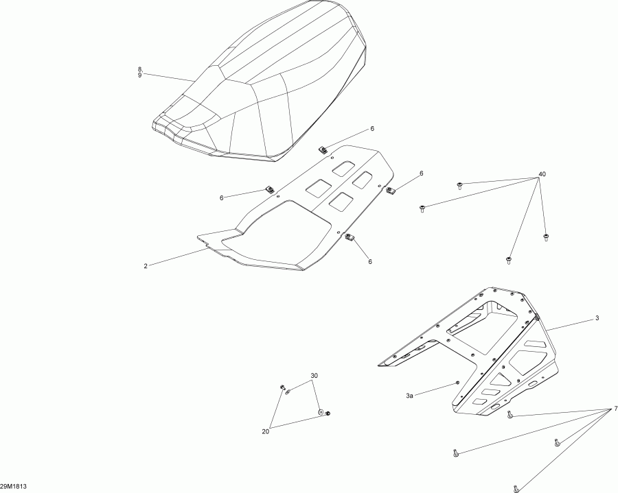  Ski-doo MXZ 600RS - Racing, 2018 - Seat Mxz Rs