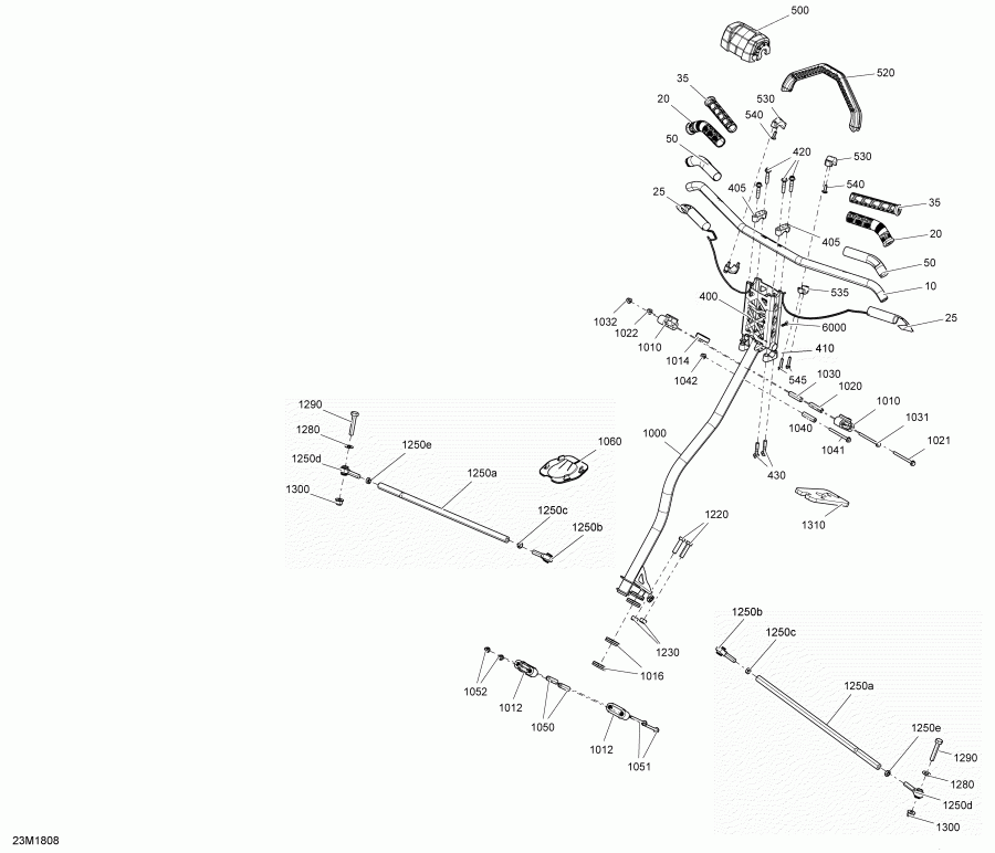 snowmobile Skidoo SUMMIT 600 CARB, 2018 ������ - Steering Summit 600 Carb