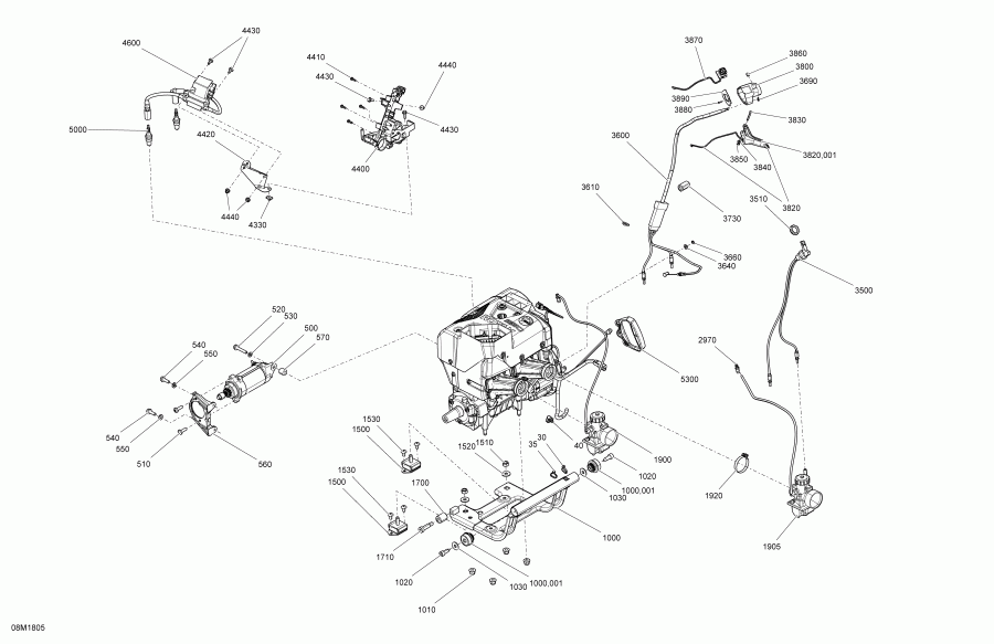 snowmobile BRP SkiDoo ����������� TUNDRA 550F, 2018 - Engine Tundra Engine 550f