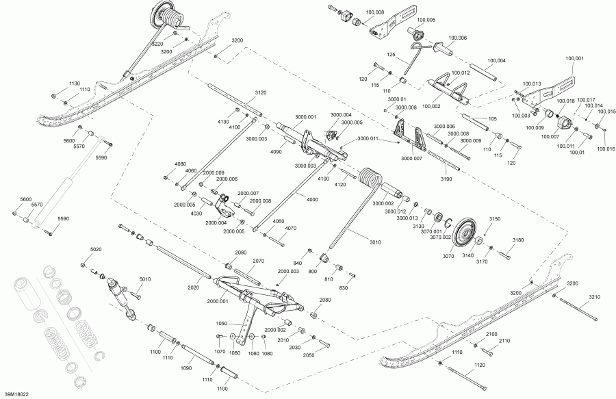 snowmobile SKIDOO ������ EXPEDITION SPORT 600 ACE, 2018 - Suspension Rear Expedition All Models S����erior