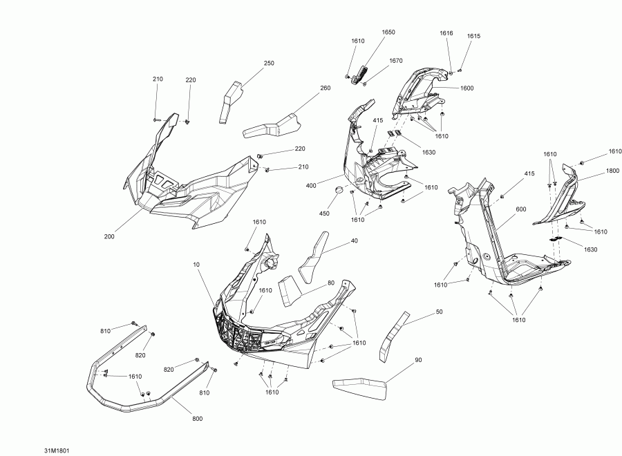 SKIDOO EXPEDITION SPORT 600 ACE, 2018 - Bottom Pan Engine 600 Ace All Package