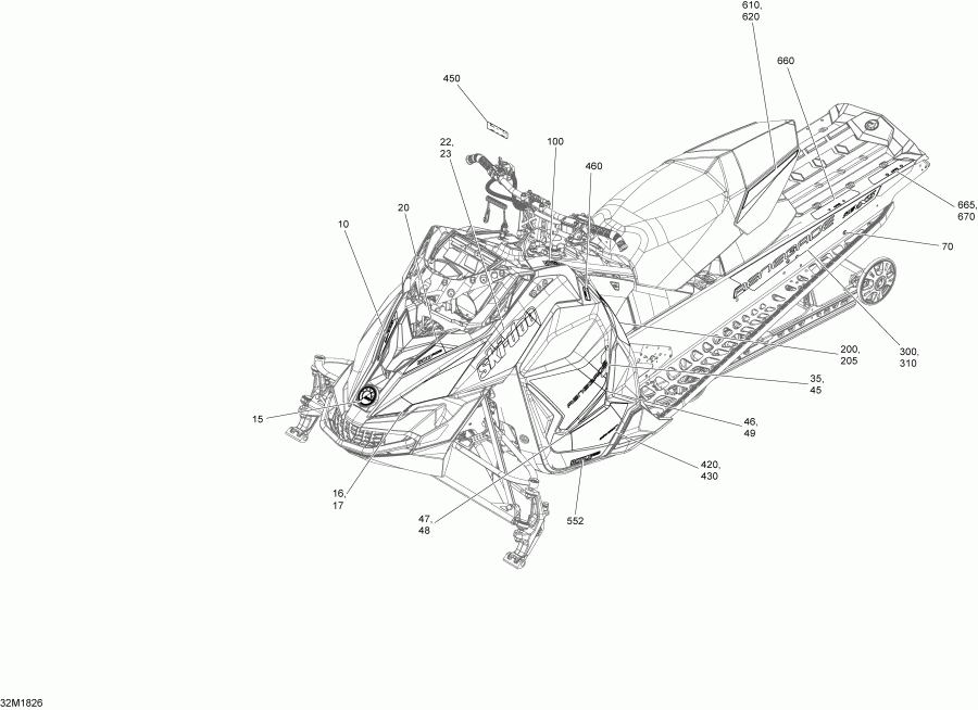 �������� SKIDOO RENEGADE 600 ACE, 2018 ������ - Decals Renegade 600 Ace Package Sport