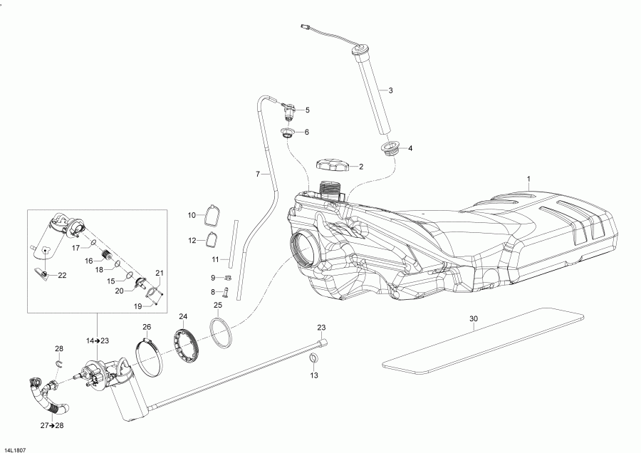 snowmobile Skidoo  SKANDIC 600 ACE, 2018 - Fuel Ace & 4-tec