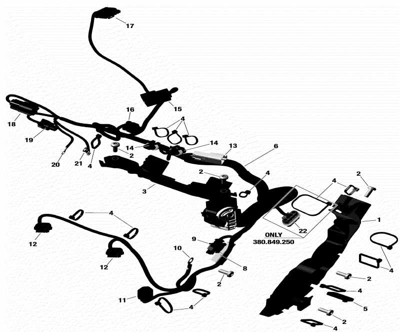  SKIDOO SUMMIT 850 E-TEC, 2018 - Engine Harness