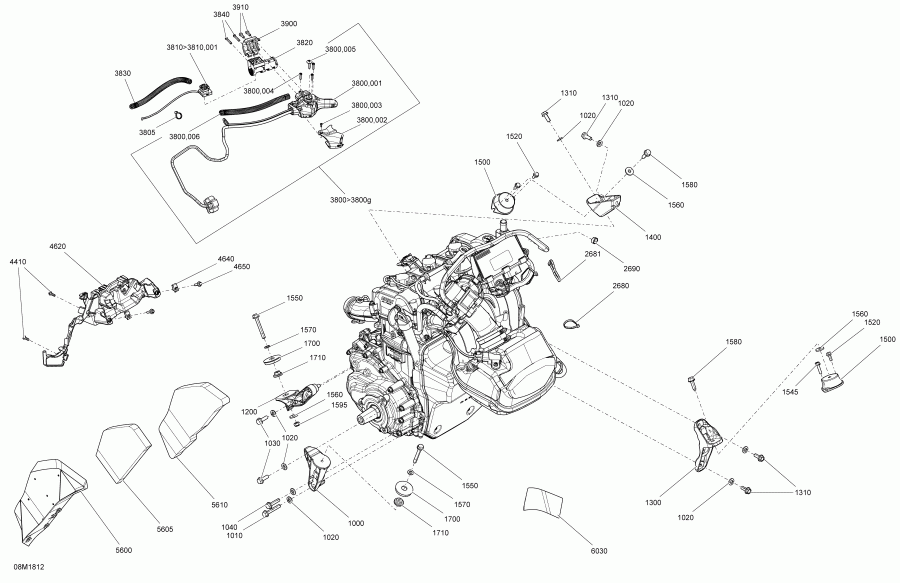 MXZ 1200 4-TEC, 2018 - Engine Engine 1200 4-tec