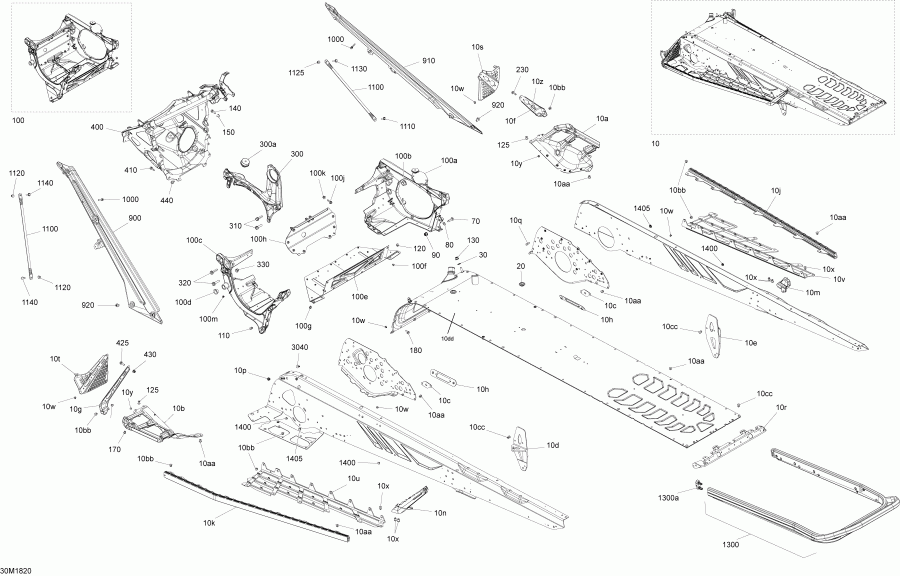 ��������  FREERIDE 850 E-TEC, 2018 ������ - Frame Freeride Engine 850 E-tec Package 165