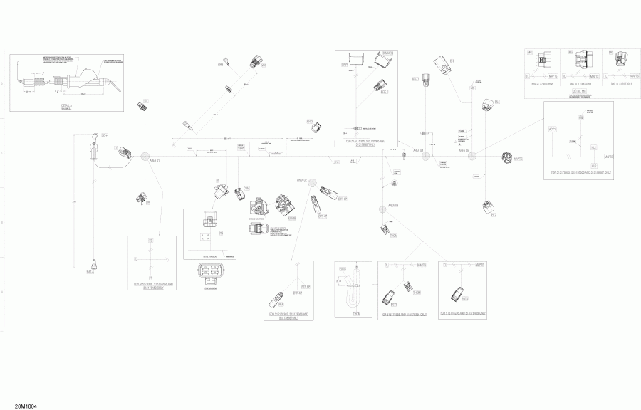 �������� Skidoo ������ FREERIDE 850 E-TEC, 2018 - Electrical System Freeride, Summit Engine 850 E-tec Manual And Shot Starter