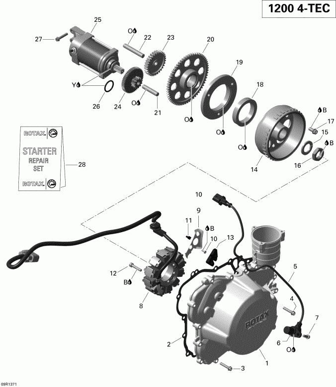 Skidoo  EXPEDITION LE 1200 XU, 2013 - Magneto And Electric Starter