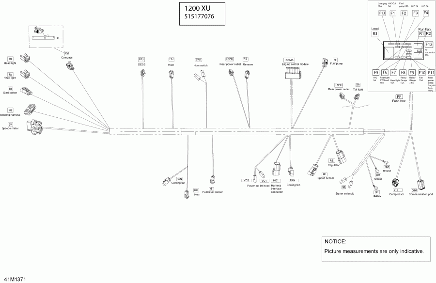 snowmobile  EXPEDITION LE 1200 XU, 2013  - Electrical Harness