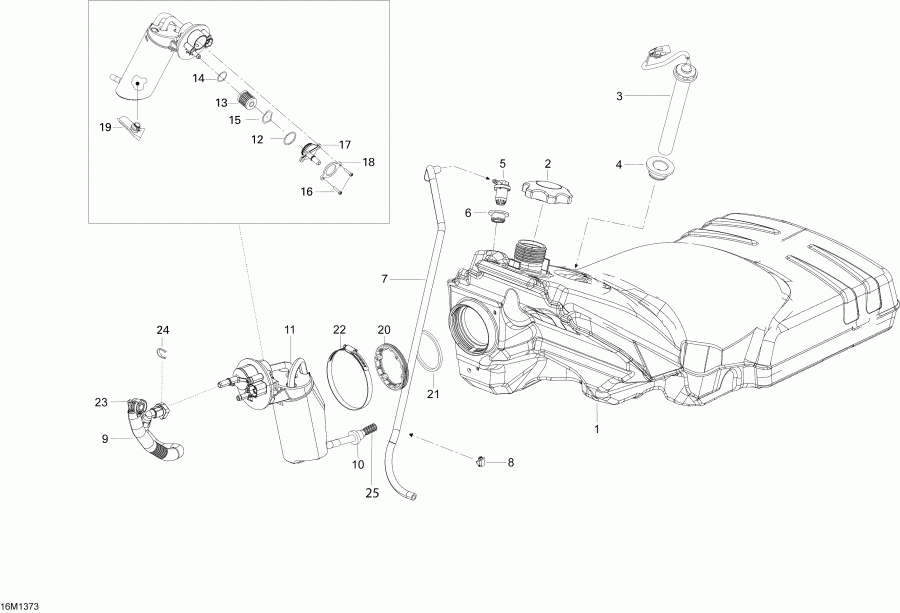 snowmobile ski-doo EXPEDITION SE 12004TEC, REVXU, 2013 - Fuel System