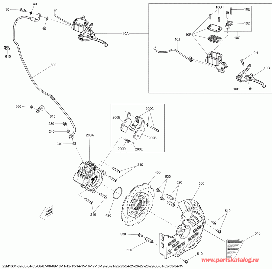 SkiDoo EXPEDITION SPORT 550F XP, 2013 - Hydraulic Brakes