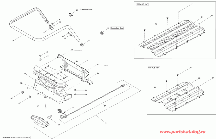 Ski-doo EXPEDITION SPORT 550F XP, 2013  - Luggage Rack