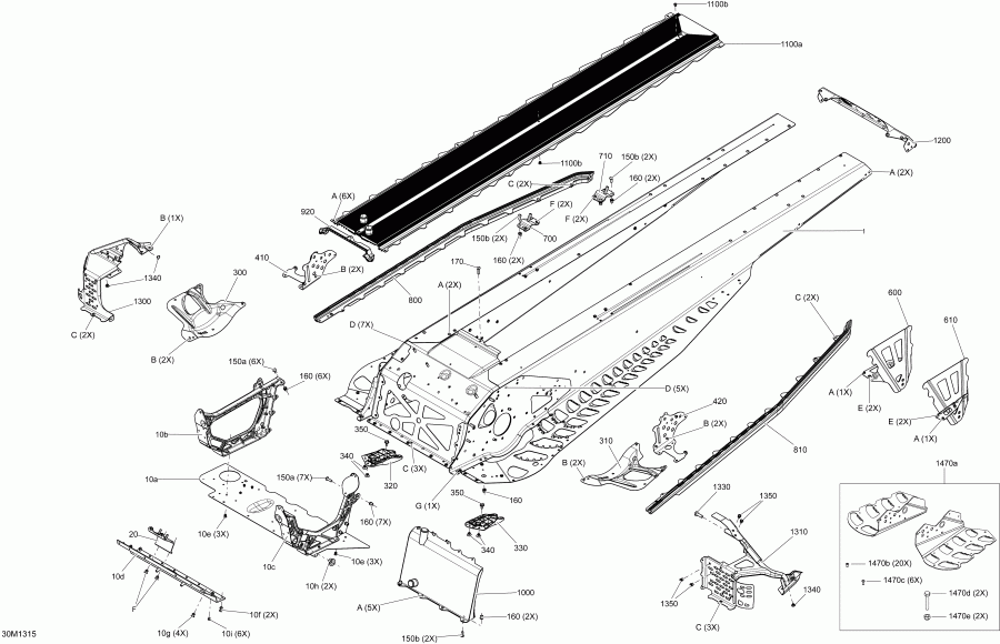 Skidoo ����������� FREERIDE 154R, 800RE XP, 2013 - Frame