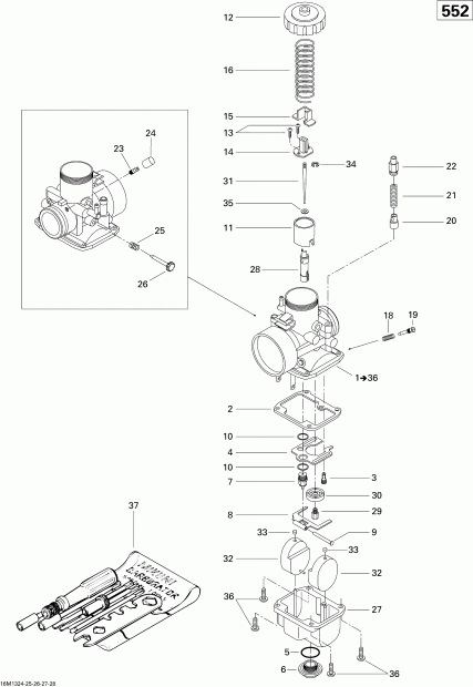 GRAND TOURING SPORT 550F XP, 2013 - Carburetor