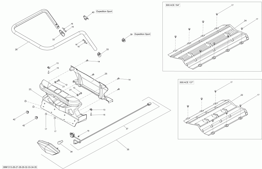 snowmobile Skidoo GRAND TOURING SPORT 550F XP, 2013 - Luggage Rack