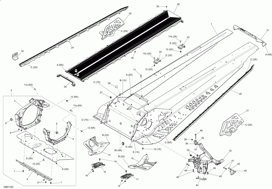 �������� Skidoo GRAND TOURING SPORT 600 ACE (4-TEMPS) XP, 2013 ������ - Frame