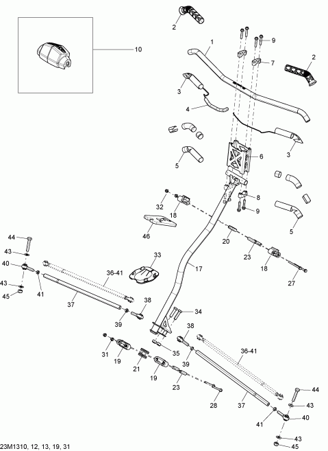 snowmobile BRP SkiDoo GRAND TOURING SPORT 600 XP, 2013  -  