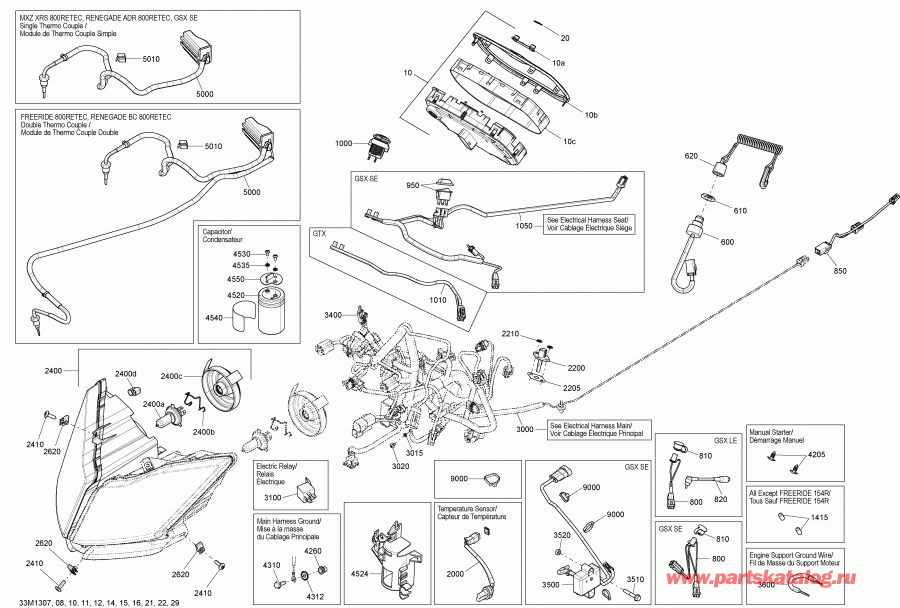 snowmobile  GSX SE 600HOE, 2013 - ��������� System