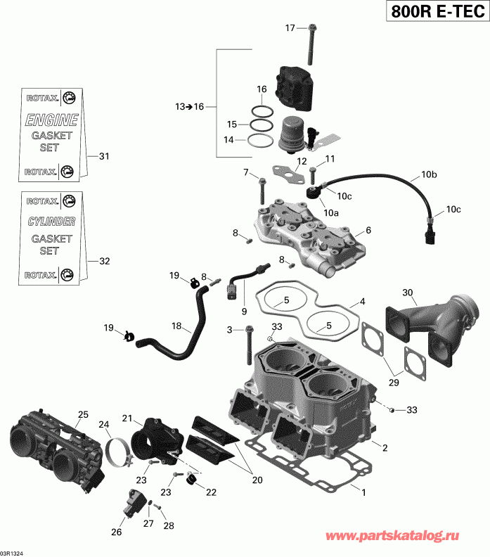 snowmobile SkiDoo  GSX SE 800RE XR, 2013 -   Injection System