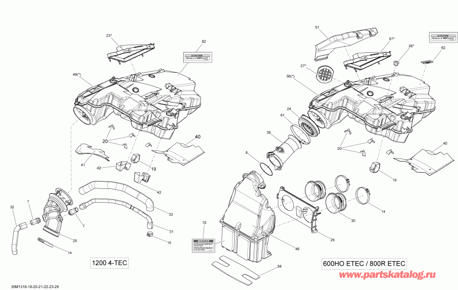 ��������  ����������� GSX SE 800RE XR, 2013 - Air ������� ������ System 800retec
