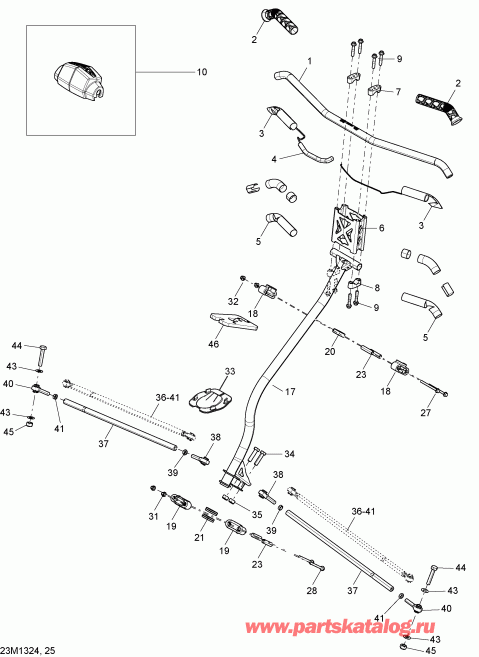 �������� BRP MXZ SPORT 550F XP, 2013 ������ - Steering