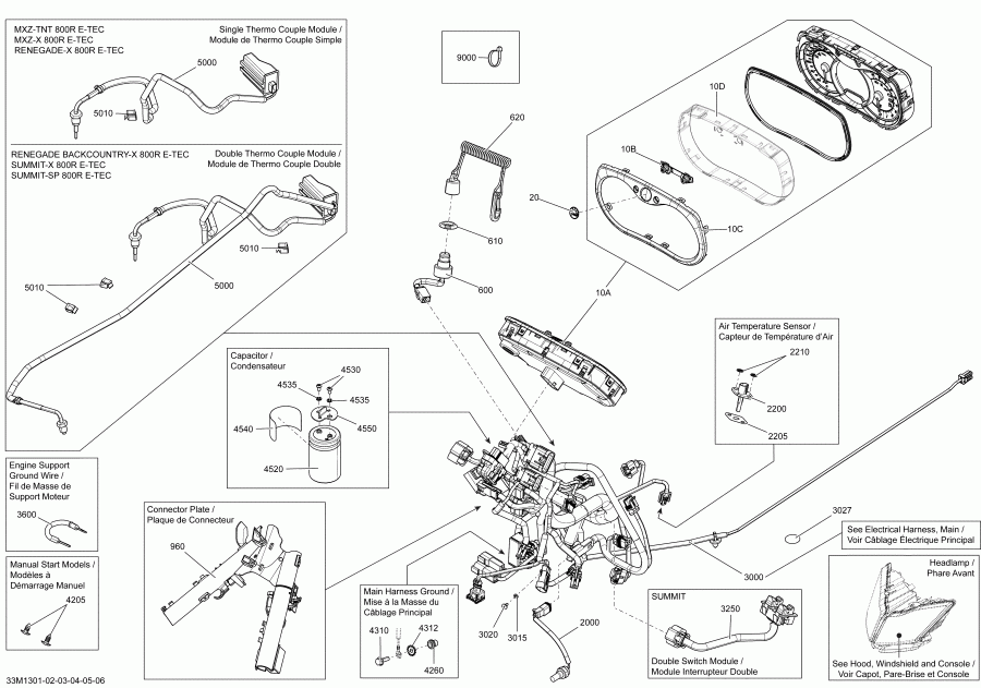  MXZ TNT 800RETEC XS, 2013 - Electrical System