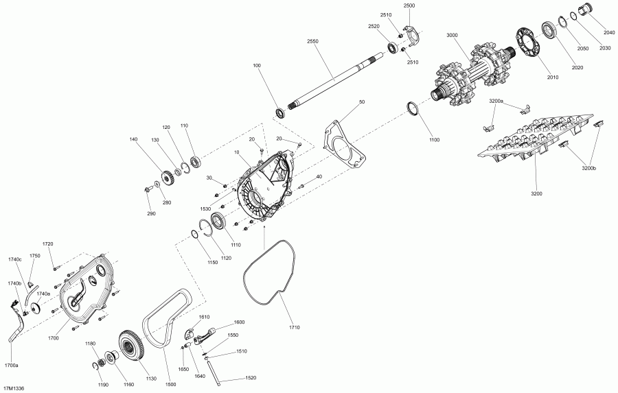 MXZ X 600RS XP, 2013  - Drive System
