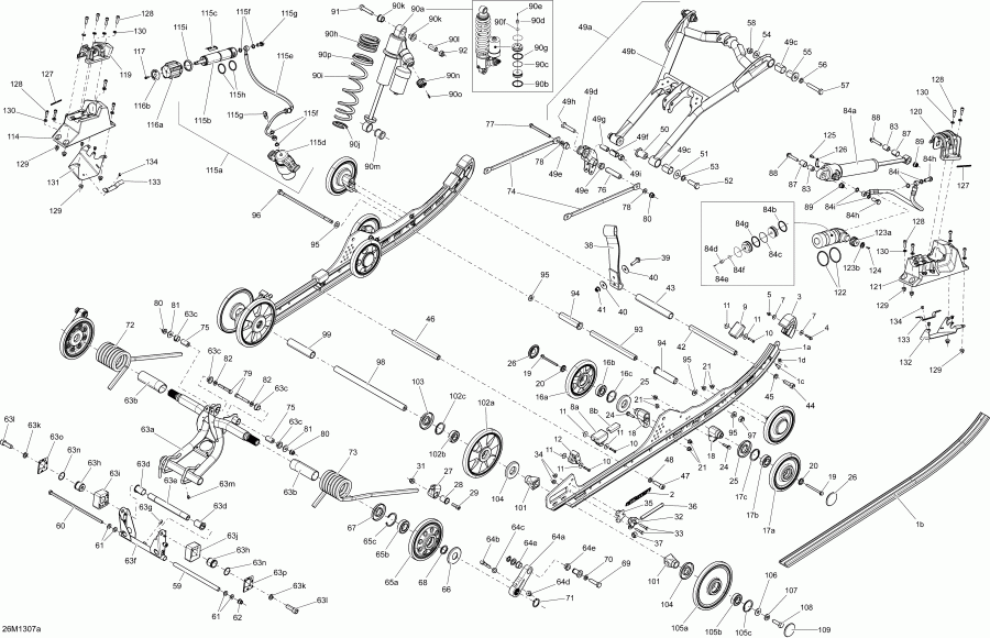 snowmobile ski-doo MXZ XRS 600HOE, 2013  -   With Adjust System