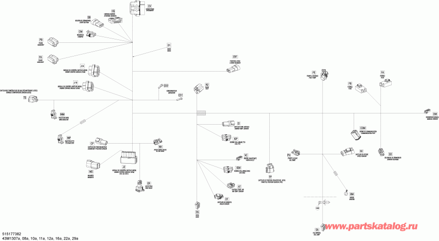 �������� Skidoo MXZ XRS 600HOE, 2013 - Electrical Harness Main, 600hoetec