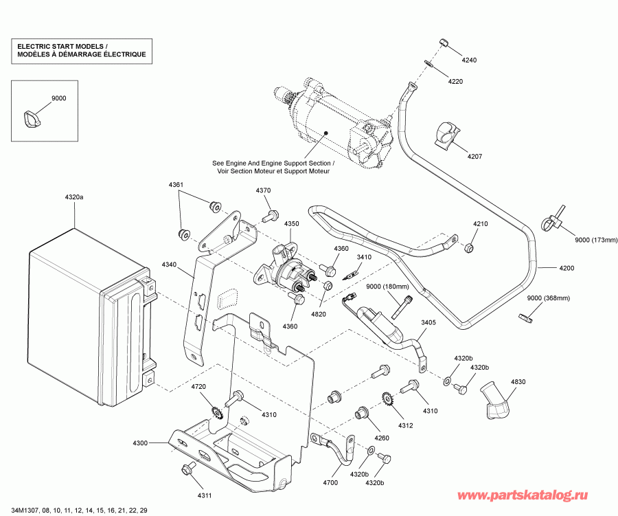Skidoo ����������� RENEGADE BACK COUNTRY 600HOE, 2013 - Battery � �������