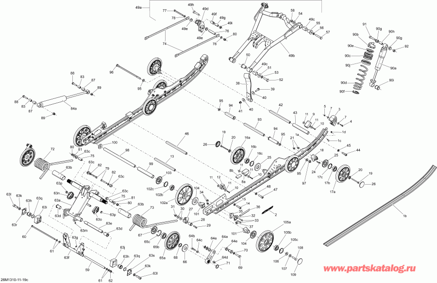 snowmobile BRP RENEGADE BACK COUNTRY 800RE XP, 2013  -  