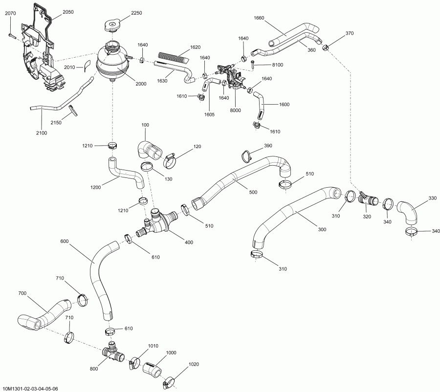 Skidoo ������ RENEGADE X 800RE XS, 2013 - Cooling System