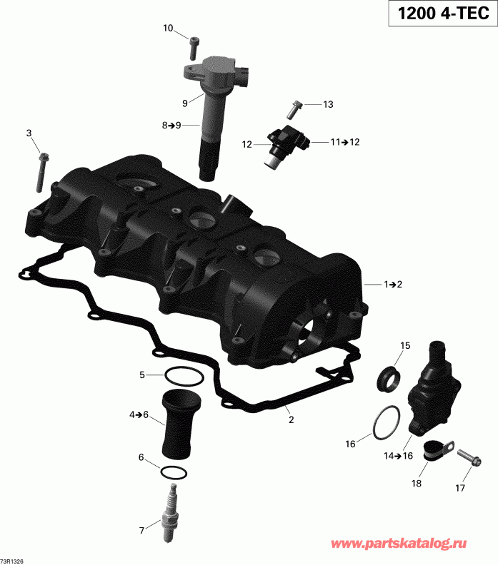 ��������  RENEGADE X & ADRENALINE 1200 XR, 2013 - Valve Cover