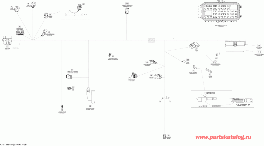  RENEGADE X & ADRENALINE 1200 XR, 2013 - Electrical Harness