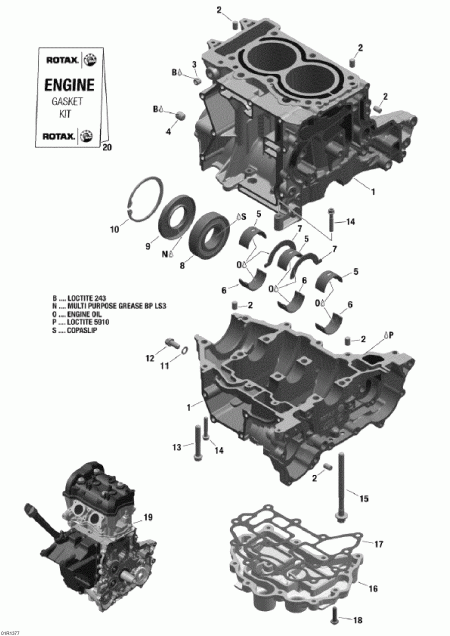 snowmobile Skidoo  Skandic SWT 600 ACE (4-strokes) XU, 2013 -  Block