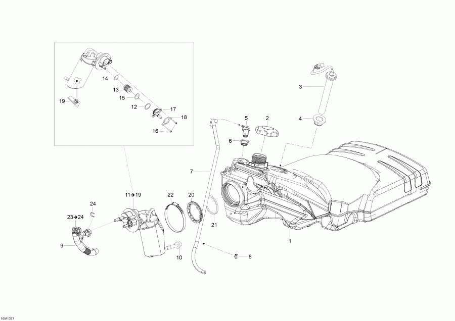  BRP Skandic SWT 600 ACE (4-strokes) XU, 2013  - Fuel System