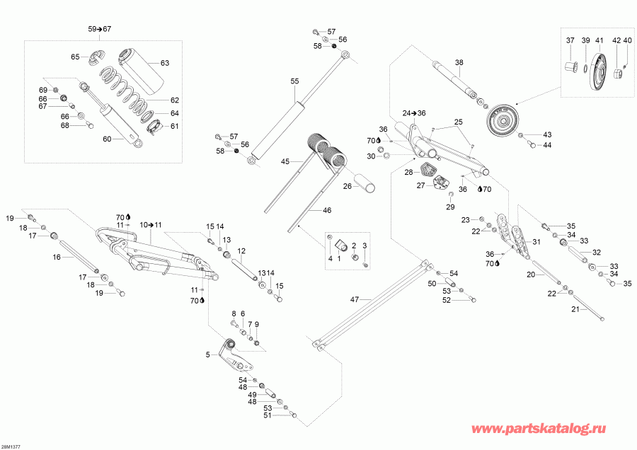 Skidoo Skandic SWT 600 ACE (4-strokes) XU, 2013 - Rear Suspension B