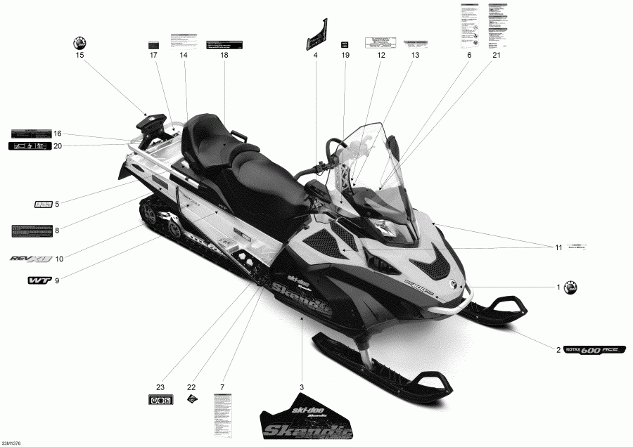 Skandic WT 600 ACE (4-strokes) XU, 2013 - Decals