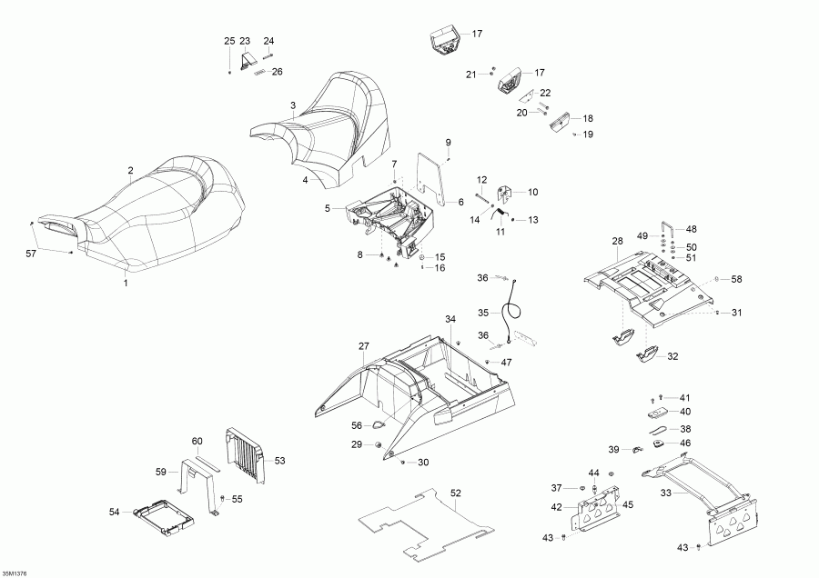 �������� BRP Skandic WT 600 ACE (4-strokes) XU, 2013 ������ - Seat