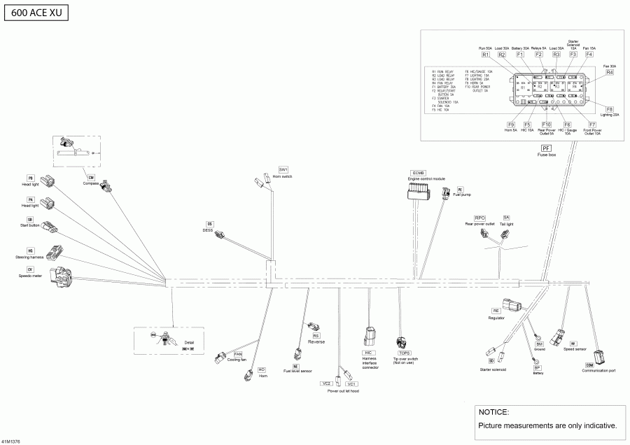  Skidoo Skandic WT 600 ACE (4-strokes) XU, 2013  - Electrical Harness