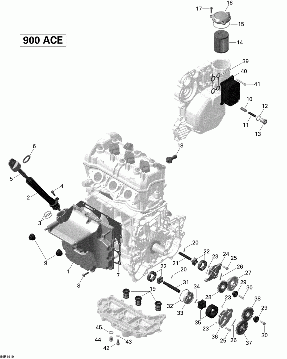  SkiDoo RENEGADE ADRENALINE 900ACE XS, 2014 - Engine Lubrication