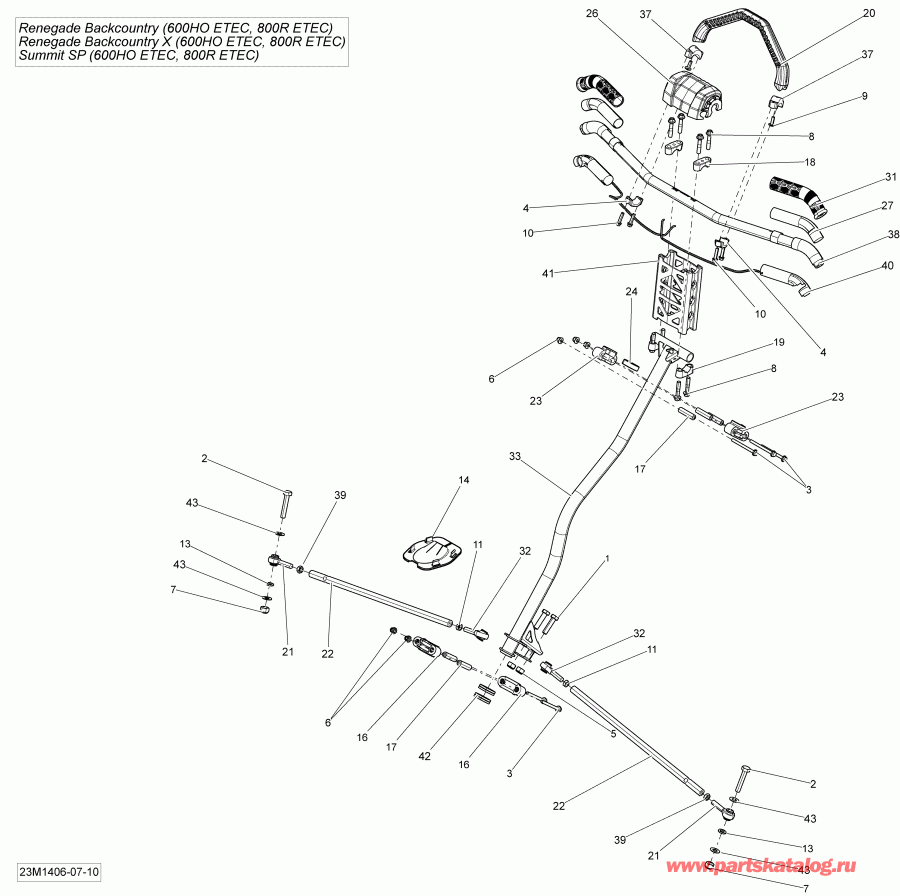  Ski-doo  RENEGADE BACKCOUNTRY 600HOE XS, 2014 -  
