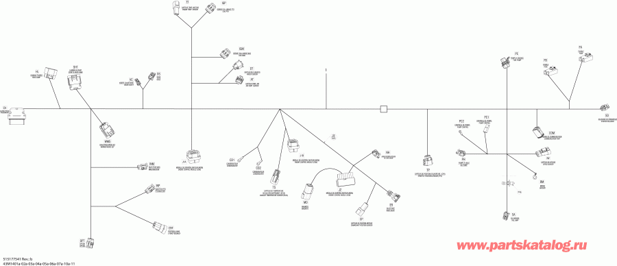 snowmobile - Electrical Harness 600ho Etec