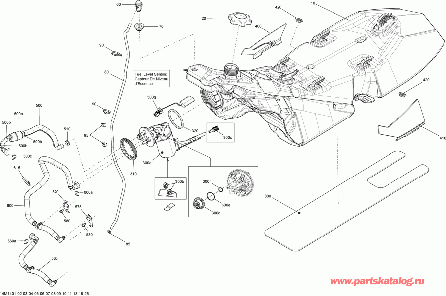   RENEGADE BACKCOUNTRY 800RETEC XS, 2014 - Fuel System