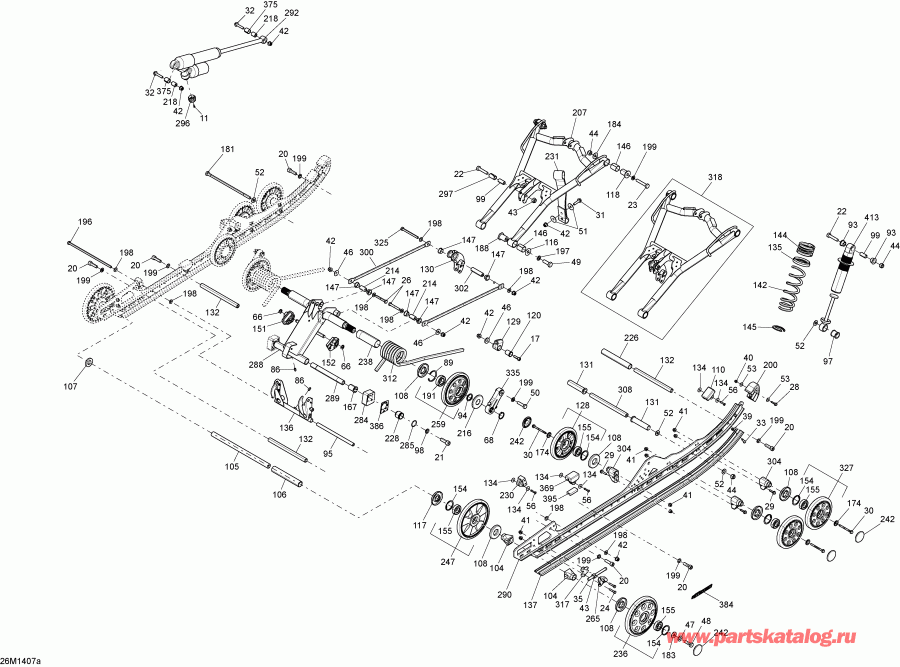  BRP  RENEGADE BACKCOUNTRY X 600HOE XS, 2014 - Rear Suspension